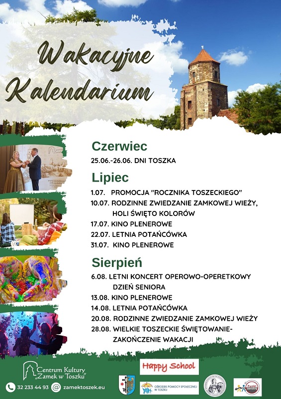 Wakacyjne kalendarium Zamek w Toszku