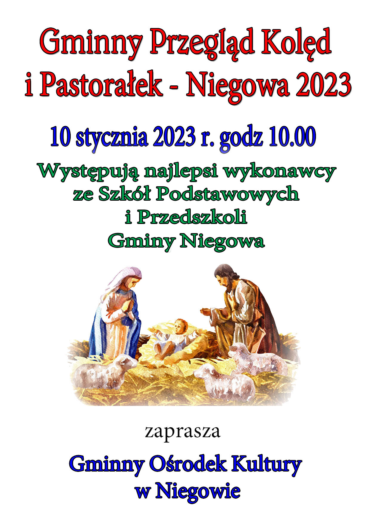 Gminny przegląd kolęd i pastorałek