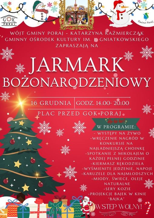 Jarmark Bożonarodzeniowy w Poraju